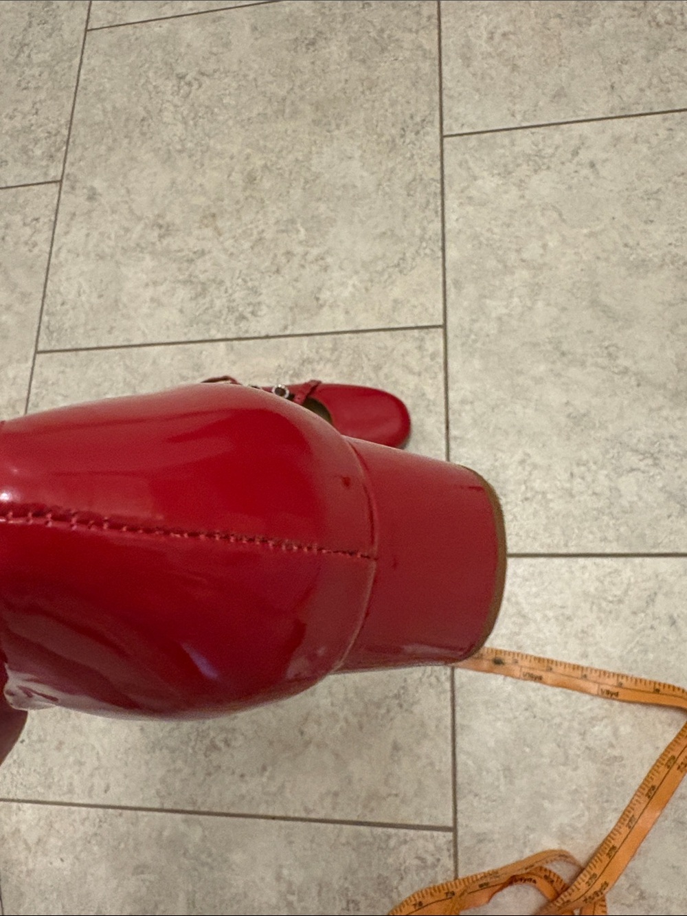 Reformation Red Patent Mary Jane Pumps - Picture 8 of 15